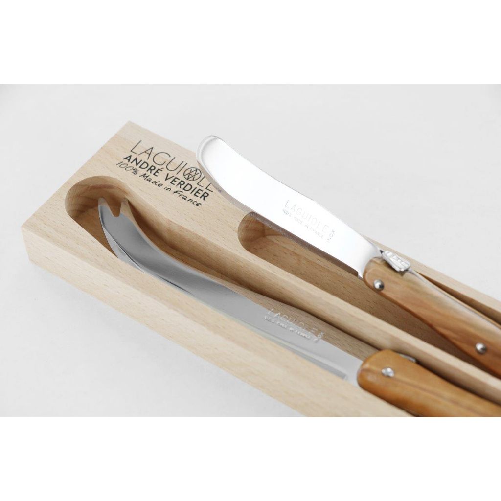 Coffret couteaux fromage olivier 2 pièces - Visuel 2